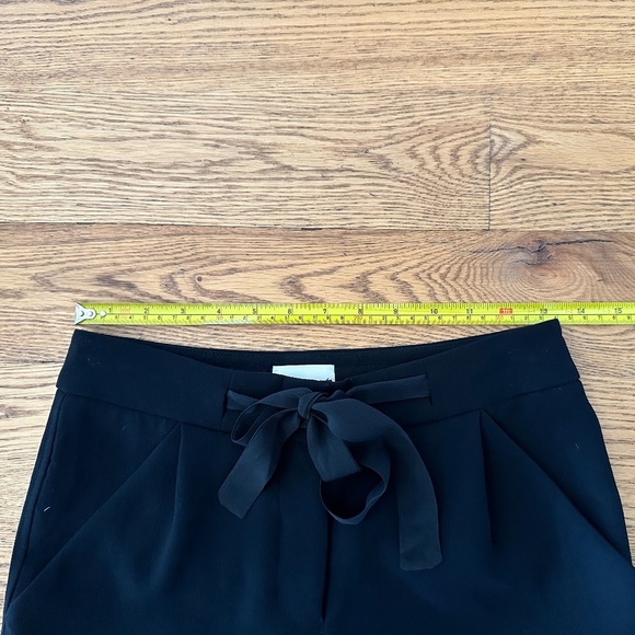 Aritzia Wilfred Allant Tie Waist Cuffed Cropped Pants in Black (Size 00) - Picture 3 of 9